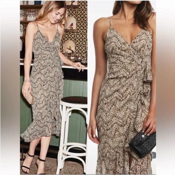 Bardot Ellie Dress in Animal Abstract Print Size 8 - Picture 3 of 15